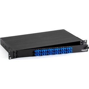 Black Box Rackmount Preloaded Fiber Enclosure - 1U, (12) Duplex SC Pair - PEGASUSS 