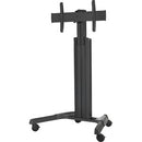 Chief Fusion Adjustable Mobile Display Cart - For Displays 42-86" - Black - PEGASUSS 