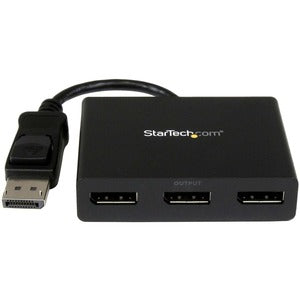 StarTech.com 3-Port DisplayPort 1.2 Splitter, DisplayPort to 3x DP Multi-Monitor Adapter, Dual 4K 30Hz and 1080p Computer MST Hub, Windows