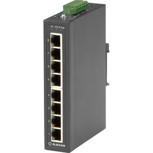 Black Box Industrial 10/100-Mbps Ethernet Switch - Unmanaged, Extreme Temperature, 8-Port