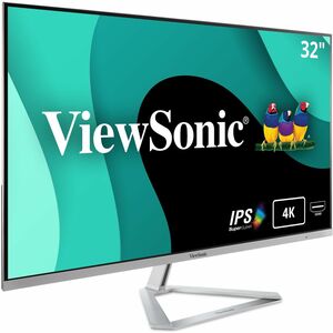 ViewSonic VX3276-4K-MHD 32 Inch 4K UHD Monitor with Ultra-Thin Bezels, HDR10 HDMI and DisplayPort for Home and Office