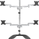 StarTech.com Quad Monitor Stand, Desktop VESA 4 Monitor Arm up to 32" (17.6lb/8kg) Screens, Ergonomic Articulating Pole Mount, Adjustable - PEGASUSS 