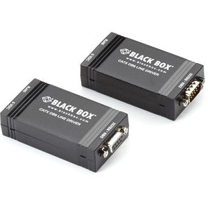 Extensor RS232 asincrónico de Black Box sobre CATx - DB9 con señales de control a bloque de terminales