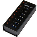 StarTech.com 7 Port USB 3.0 Hub - 5Gbps - Desktop or Wall-mountable Metal Enclosure - PEGASUSS 