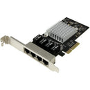 StarTech.com 4-Port Gigabit Ethernet Network Card - PCI Express, Intel I350 NIC - Quad Port PCIe Network Adapter Card w/ Intel Chip - PEGASUSS 