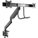 StarTech.com Desk Mount Dual Monitor Arm with USB & Audio, Slim Dual Monitor VESA Mount up to 32" (17.6lb/8kg) Displays, C-Clamp/Grommet - PEGASUSS 