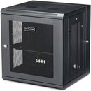 StarTech.com 4-Post 12U Wall Mount Network Cabinet, 19" Hinged Wall-Mounted Server Rack for IT Equipment, Flexible Lockable Rack Enclosure - PEGASUSS 