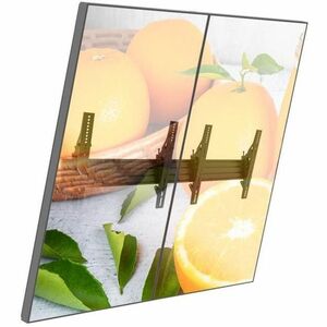 Atdec ADBS 2x1 wall menu board mount for 45-65" displays (Black)