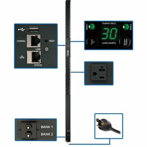 Eaton 2.9kW Single-Phase Monitored PDU with LX Platform Interface, 120V Outlets (24 5-15/20R), L5-30P Plug, 0U Vertical, TAA