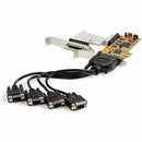 StarTech.com 8-Port PCI Express RS232 Serial Adapter Card -PCIe to Serial DB9 Controller 16C1050 UART - Low Profile - 15kV ESD - Win/Linux - PEGASUSS 