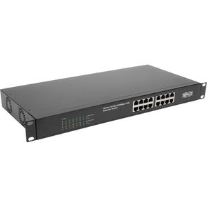 Tripp Lite by Eaton 16-Port 10/100/1000 Mbps 1U Rack-Mount/Desktop Gigabit Ethernet Unmanaged Switch with PoE+, 247W, Metal Housing