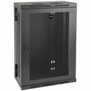 Eaton Tripp Lite Series SmartRack 18U Low-Profile Patch-Depth Wall-Mount Half-Height Rack Enclosure, Hinged Back - PEGASUSS 