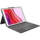 Logitech Combo Touch Keyboard/Cover Case iPad (7th Generation), iPad (9th Generation), iPad (8th Generation) Tablet - Graphite - PEGASUSS 
