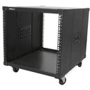 StarTech.com 4-Post 9U Mobile Open Frame Server Rack, 19" Network Rolling Rack for Narrow Spaces, Small Data Rack with Casters, TAA - PEGASUSS 