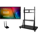 ViewSonic ViewBoard IFP6550-E2 - 4K Interactive Display with WiFi Adapter and Mobile Trolley Cart - 350 cd/m2 - 65" - PEGASUSS 