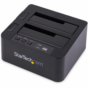 StarTech.com Standalone Hard Drive Duplicator, External Dual Bay HDD/SSD Cloner/Copier, USB 3.1 to SATA Drive Docking Station, Disk Cloner