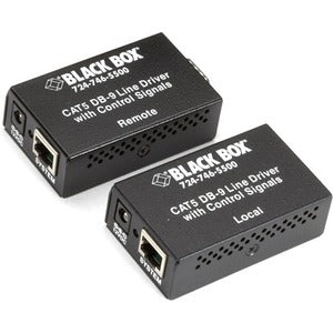 Black Box Async RS232 Extender over CATx DB9 w/ Control Signals to TB 230V