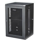 StarTech.com 4-Post 18U Wall Mount Network Cabinet, 19" Hinged Wall-Mounted Server Rack for Data / IT Equipment, Lockable Rack Enclosure - PEGASUSS 