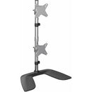 StarTech.com Vertical Dual Monitor Stand, Free Standing Height Adjustable Stacked Monitor Stand up to 27" (17.6lb/8kg) VESA Mount Displays - PEGASUSS 