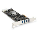 StarTech.com 4 Port PCI Express (PCIe) SuperSpeed USB 3.0 Card Adapter w/ 4 Dedicated 5Gbps Channels - UASP - SATA/LP4 Power - PEGASUSS 