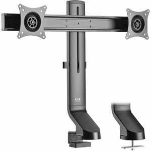 Eaton Tripp Lite Series Dual-Display Monitor Arm with Desk Clamp and Grommet - Height Adjustable, 17? to 27? Monitors