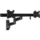StarTech.com Wall Mount Dual Monitor Arm, Articulating Ergonomic VESA Wall Mount for 2x 24" (11lb/5kg) Screens, Adjustable Crossbar - PEGASUSS 