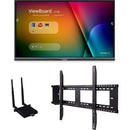 ViewSonic ViewBoard IFP8650-E1 - 4K Interactive Display with WiFi Adapter and Fixed Wall Mount - 350 cd/m2 - 86" - PEGASUSS 