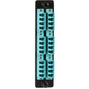 Black Box High-Density Adapter Panel, Ceramic Sleeves, (12) LC Duplex Pairs, Aqua - PEGASUSS 