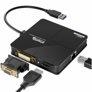 Estación de acoplamiento universal mini para ordenador portátil con puerto USB 3.0 enchufable para Windows y Mac