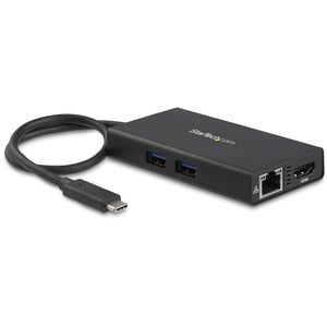 StarTech.com USB-C Multiport Adapter - USB-C Travel Dock w/ 4K HDMI - 60W PD Pass-Through, GbE, 2x USB-A - Mini USB Type-C Docking Station - PEGASUSS 