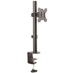 StarTech.com Soporte de escritorio para un solo monitor, soporte VESA ajustable para pantalla de 34" (17,6 lb/8 kg), brazo ergonómico para montaje en poste, abrazadera en C/ojal