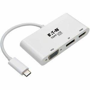 Adaptador de pantalla triple USB-C de la serie Eaton Tripp Lite, HDMI 4K 60 Hz, Displayport y VGA con MST