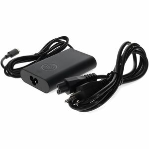 Adaptador de corriente y cable USB-C para computadora portátil, color negro, compatible con Dell® LA65NM170, USB 3.1 (C) macho a NEMA 5-15P macho, 65 W, 20 V a 3,25 A