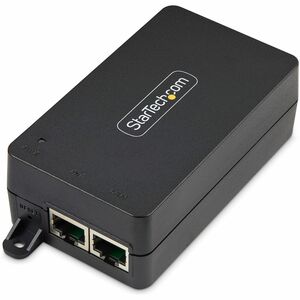 StarTech.com 1-Port 10Gbps Gigabit PoE++ Injektor, 60W, 2.5/5/10G Ethernet/10/100/1000M, PoE++ (802.3af/at/bt), wandmontierbar, Unmanaged