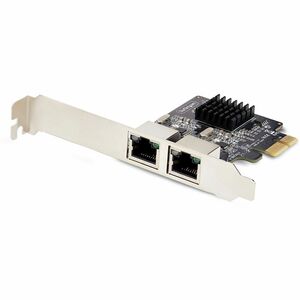 StarTech.com 2-Port Gigabit PCIe Network Adapter Card, 10/100/1000Mbps PCI Express NIC, Dual Realtek RTL8111H, TAA Compliant