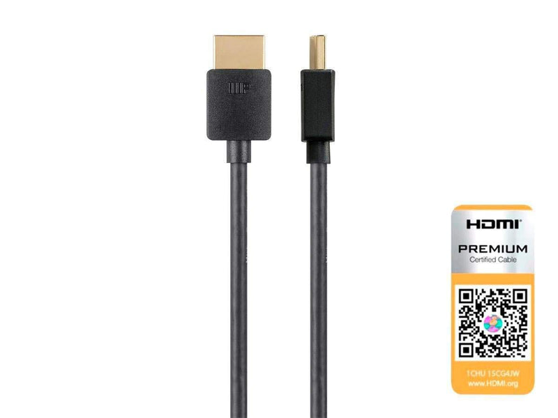 HDMI Cable - 6 Feet - Black| Certified Premium High Speed 4K@60Hz HDR 18Gbps 36AWG YUV 4:4:4 Compatible with UHD TV and More - Ultra Slim Series