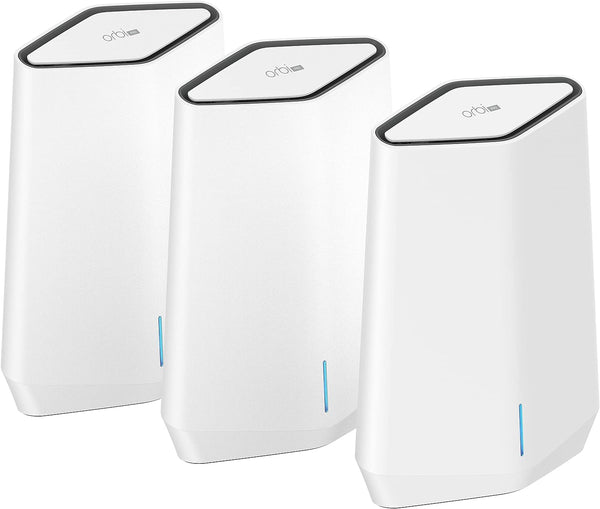 Orbi Pro Wifi 6 Tri-Band Mesh System (SXK50B3), Router + 2 Satellite Extenders for Business or Home, VLAN, Qos, Coverage up to 7,500 Sq. Ft, 75 Devices, AX5400 802.11 AX (Up to 5.4Gbps) 3-Pack AX5400
