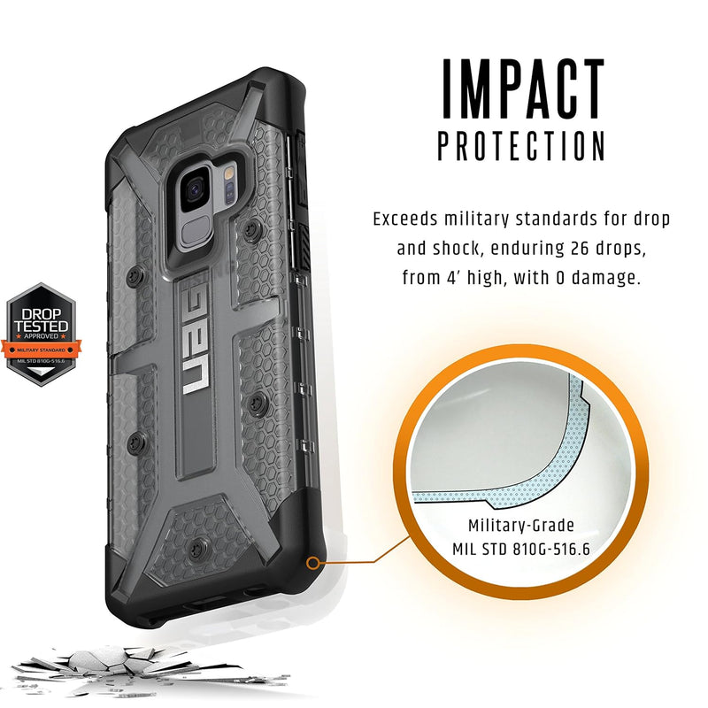 URBAN ARMOR GEAR UAG Samsung Galaxy S9 [5.8-Inch Screen] Plasma Feather-Light Rugged [Ash] Military Drop Tested Phone Case