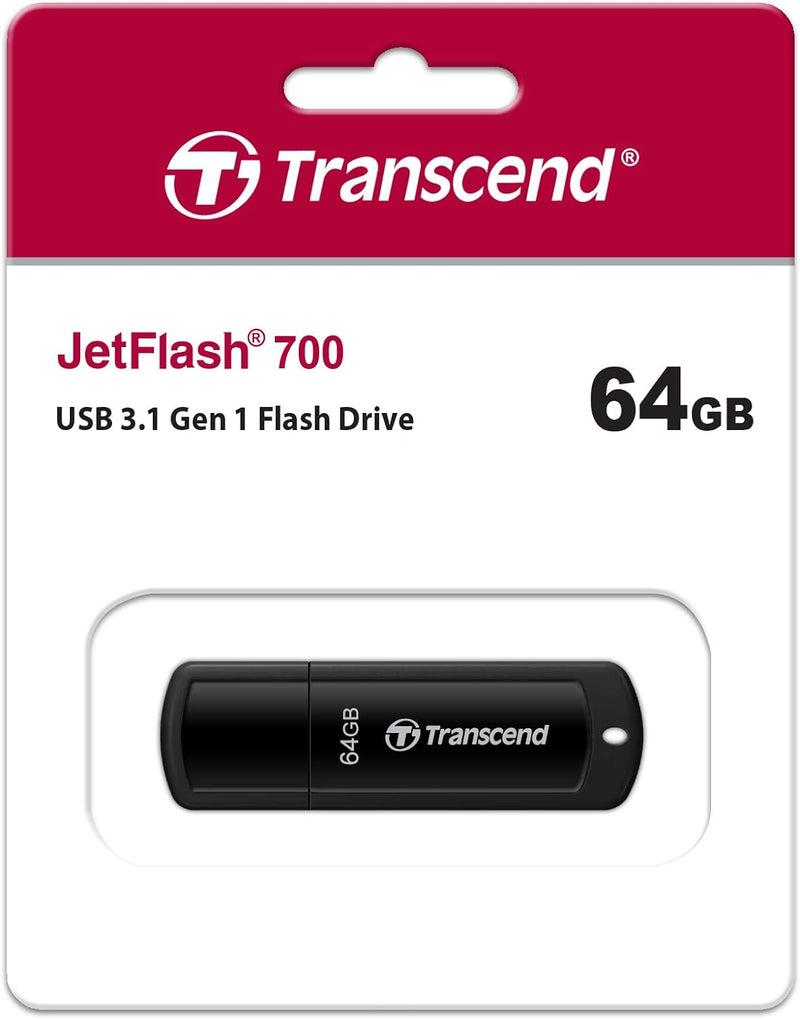 64GB Jetflash 700 USB 3.1 Flash Drive (TS64GJF700) BLACK 64 GB