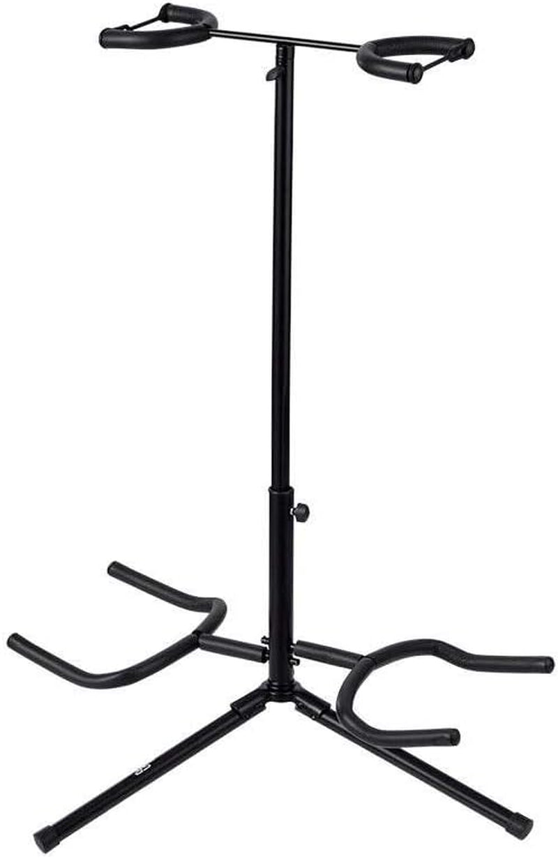 Tripod Adjustable Double Guitar Stand - for Use with Electric/Acoustic Guitar & Bass - Stage Right Series