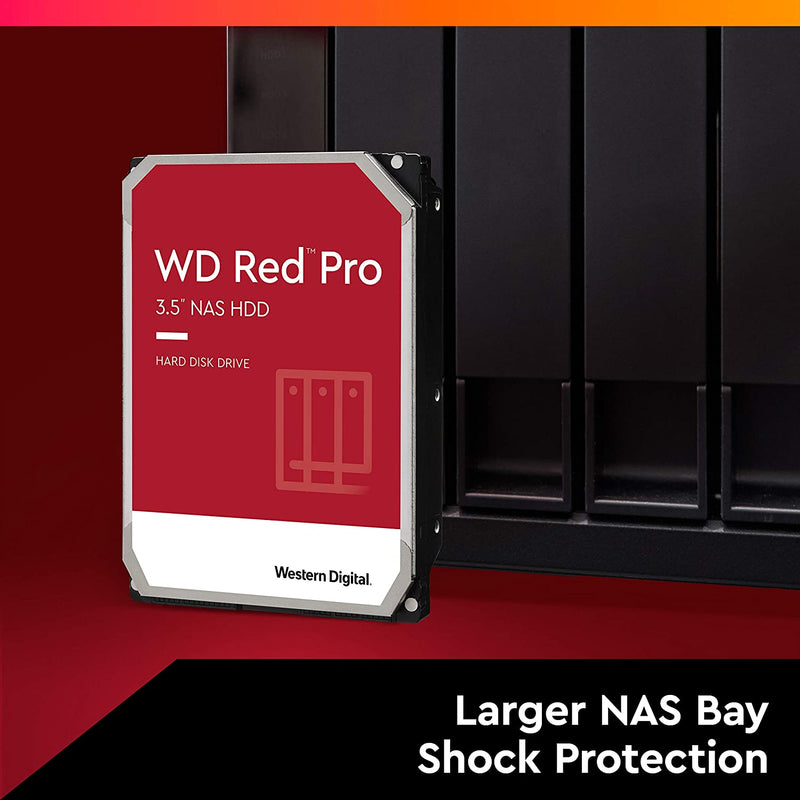 20TB WD Red Pro NAS Internal Hard Drive HDD - 7200 RPM, SATA 6 Gb/S, CMR, 512 MB Cache, 3.5" - WD201KFGX
