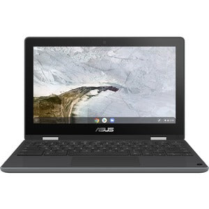Asus Chromebook Flip C214 C214MA-YZ02T 11.6" Touchscreen Rugged Convertible Chromebook - HD - Intel Celeron N4020 - 4 GB - 32 GB Flash Memory - Dark Gray, Black - PEGASUSS 