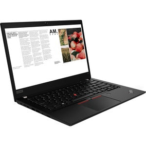 Lenovo ThinkPad T490 20Q90005US 14" Notebook - Intel Core i7 8th Gen i7-8665U - 8 GB - 256 GB SSD - English (US) Keyboard - Glossy Black - PEGASUSS 