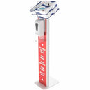 CTA Digital Premium Locking Sanitizing Station Stand with Graphic Card Slot (White) - PEGASUSS 