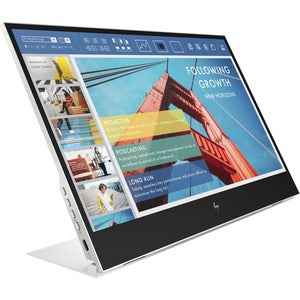 HP E14 G4 14" Class Full HD LCD Portable Monitor - 16:9 - Silver - PEGASUSS 