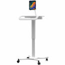 CTA Digital Height-Adjustable Rolling Security Medical Workstation Cart for 7-14 Inch Tablets - PEGASUSS 