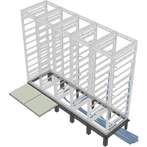 Middle Atlantic 1 Bay Riser Base for 42 Inch Deep for SNE Racks, 24 Inches Wide Racks - PEGASUSS 