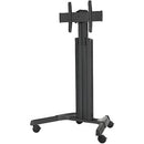 Chief Fusion Medium Height Adjustable Mobile Cart - For Displays 32-65" - Black - PEGASUSS 