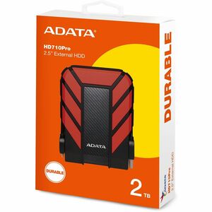 Adata HD710 Pro AHD710P-2TU31-CRD 2 TB Hard Drive - 2.5" External - Red - PEGASUSS 