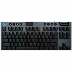 Logitech G915 X LIGHTSPEED TKL Low-Profile Wireless Gaming Keyboard, Double-Shot PBT Keycaps, Fully Programmable Keys, RGB Backlighting, Sleek Aluminum Finishing, GL Blue Clicky - PC/Mac - PEGASUSS 